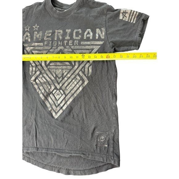 American Fighter Shirt Mens Small Black Distressed‎ MMA Gym Workout Casual |L1 - Picture 4 of 6